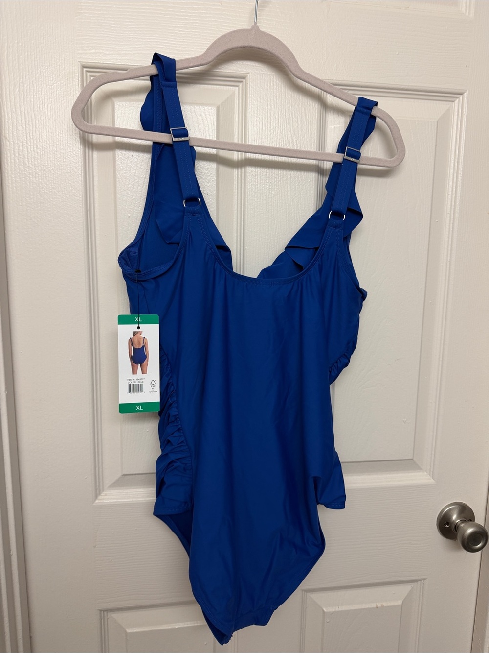 DKNY Ruffle One-Piece Swimsuit - Picture 6 of 7